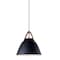 Maxim Lighting Nordic 1-Light 14.25" Wide Tan Leather / Black Pendant Light 11356TNBK - alternate 1